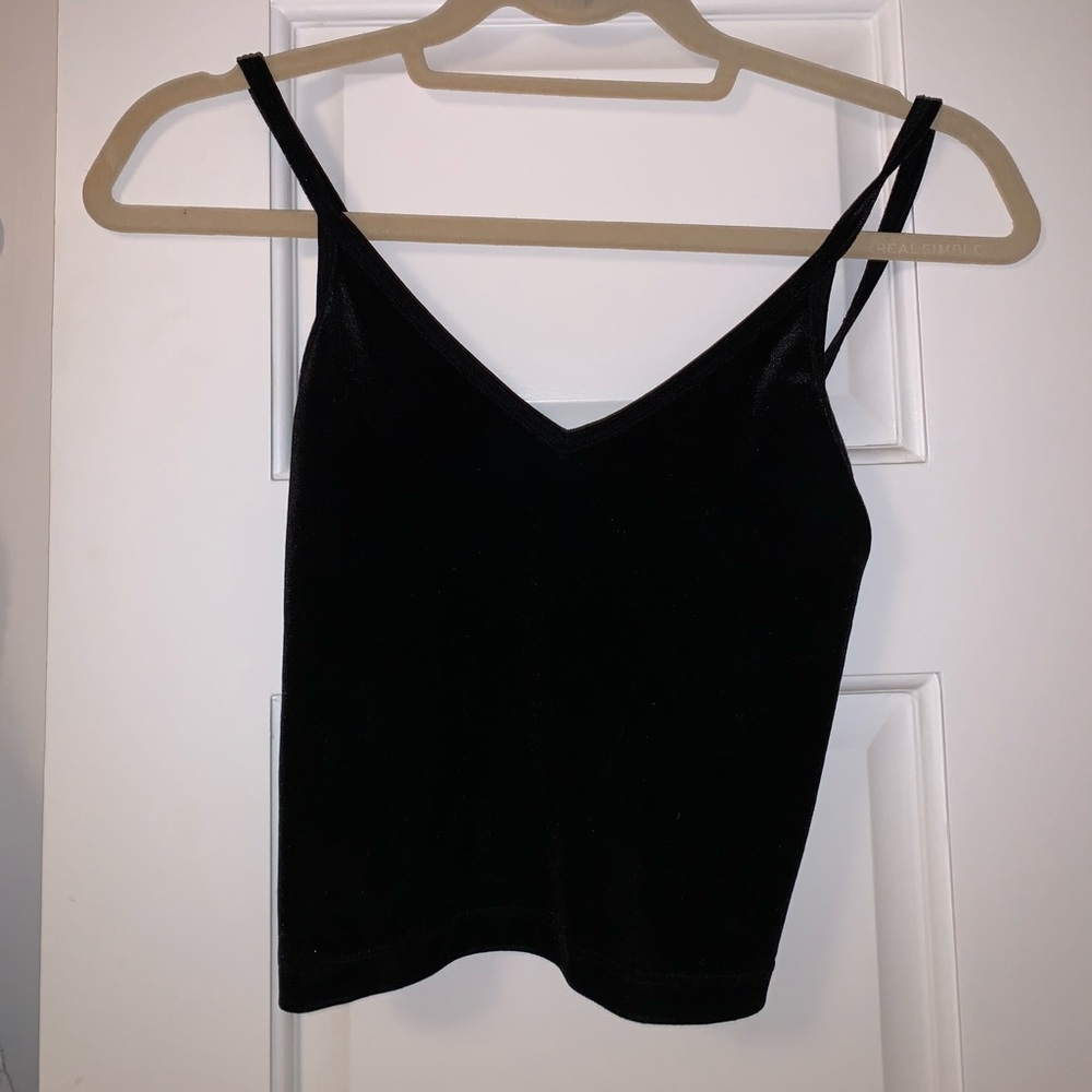 Brandy Melville Black Velvet Joanne Tank